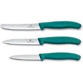 Victorinox Swiss Army Victorinox Swiss Classic keukenmessen set, 3-delig, groentemes, groen