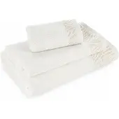 Eurofirany Margo Handdoek Wit 50x90cm - 100% Katoen, 500 GSM