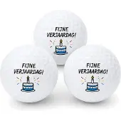 Wilson Golfballen Fijne Verjaardag - Verjaardag Golf Cadeau - 3 stuks