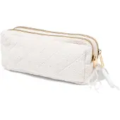 HEMA Etui Met Dubbele Rits Kant (wit)
