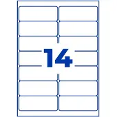 Avery Zweckform AVERY Verzendetiketten voor inkjet J8163-25 Permanent klevend A4 Wit 99,1 x 38,1 mm 25 Vellen à 14 Etiketten