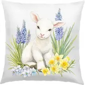 MD Paaskussenhoes 40x40cm - Kleurrijke Lente Patronen