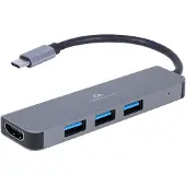 Gembird A-CM-COMBO2-01 3-Port USB Typ-C 2-in-1 Kombi Adapter (Hub+HDMI)