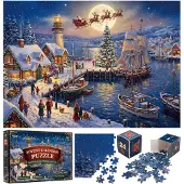 OCreon Adventskalender 2026 kersthaven puzzel voor volwassenen, 1008 stukjes