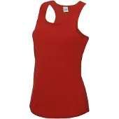 Awdis sport singlet voor dames - rood - mouwloos shirtje - polyester - lucht doorlatend - snel drogend M
