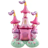 Folat Staande Folieballon - Prinsessen kasteel - 65 x 90 cm