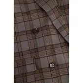 Alix The Label Dames Blazers Ladies Woven Cropped Check Blazer - Bruin - Maat M