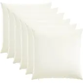 vidaXL Kussensloop 6 st HEERLEN Wit 60 x 60 cm Stof