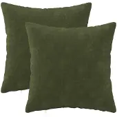 vidaXL Kussensloop 2 st HEERLEN Groen 50 x 50 cm Microfiber Fleece