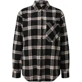 QS Blouse lichtbeige / rood gemêleerd / zwart