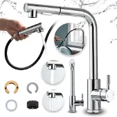 Heckermann SZ-888 Zilveren multifunctionele keukenmengkraan