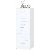 HOMCOM Drawer Chest-MDF-40 x 40 x 110 cm-Weiß