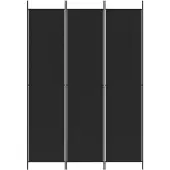 vidaXL Kamerscherm met 3 panelen 150x220 cm stof zwart