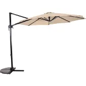 Lesli Living Zweefparasol Libra Ecru Ø300 cm - inclusief kruisvoet