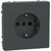 Merten SCHUKO-stopcontact, BRS, schroefklemmen, antraciet, systeemdesign, 1 stuk.