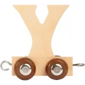 Small Foot - Houten lettertrein - letter "y" - 12 stuks