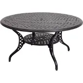 Lesli Living Big Ben - Eettafel - Rond - Aluminium - Zwart