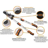 Teger Professionele amboogschaar voor de tuin - tweehands, uitschuifbaar, aluminium,