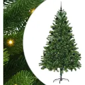 vidaXL Kerstboom met 300 LED met standaard Groen 210 cm PE