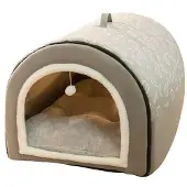 Merkloos Hondenbed en Katteniglo in 2-in-1 Ontwerp