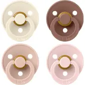 BIBS Colour Schnuller - Gr. 1 - 4er-Pack - Rund - Blush Mix - - 0-6 mt - Schnuller