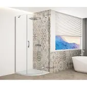 Gelco Trinity Chrome Kwartronde douchecabine 90x90cm, helder glas, rechts