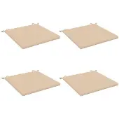 vidaXL Zitkussens SOEST 4 st 100% Polyester Crèmekleurig