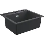 GROHE K700 composiet spoelbak - 56cm - Inbouw - Met overloop en automatische afvoer - Granite Black