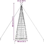 vidaXL LED kerstboom met 800 LED met grondpennen Koudwit 400 cm IJzer