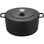 ComBekk Braadpan met deksel Gietijzer Zwart ø 32 cm / 12 Liter - geëmailleerde anti-aanbaklaag