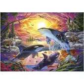 Educa Puzzel – – Orca's en wolven – 4000 stukjes – 136 x 96 cm – Geschikt voor volwassenen vanaf 15 jaar