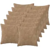 vidaXL Kussensloop 12 st HEERLEN Taupe 50 x 50 cm Microfiber Fleece
