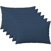 vidaXL Kussensloop 6 st HEERLEN Blauw 30 x 50 cm Stof
