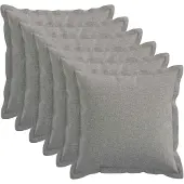 vidaXL Kussensloop 6 st HOUTEN Wolkgrijs 35 x 35 cm Faux Linnen