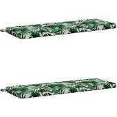 vidaXL Bank Kussens SOEST 2 st 100% Polyester Bladpatroon