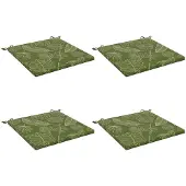 vidaXL Zitkussens SOEST 4 st 100% Polyester Blad Design 80 x 80 x 3 cm