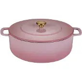 ComBekk Geëmailleerde Gietijzeren Braadpan 'Roze' Ø28cm / 5.3L