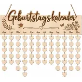Merkloos Houten Verjaardagskalender Doe-Het-Zelf met 100 Schijven