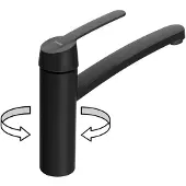 Sapho LISON standkraan voor wastafel, mat zwart