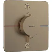 Dripio Inbouwthermostaat, 2 functies, geborsteld brons, veiligheidsvergrendeling bij 40°C