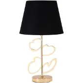 Mauro Ferretti tafellamp Glam Harts, E27, Ø 30x54,5 cm, zwart of oranje