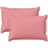 vidaXL Kussensloop 2 st HOUTEN Roze 50 x 80 cm Faux Linnen