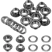 OEM 10 stuks messing oogjes van 6 mm met ringen, zwart