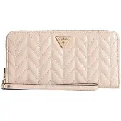 GUESS portemonnee Stacey SLG Zip Around Wallet Light Beige crème