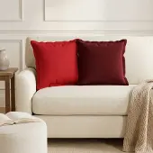 vidaXL Kussensloop 12 st HOUTEN Wijnrood 40 x 40 cm Faux Linnen
