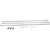 Zipp Cx-ray Straight Pull External With Titanium Washers 3 Units Spokes Zwart 280 mm