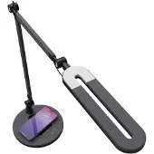 MAUL LED-tafellamp MAULmarino color vario, 501 lm, 2800-6100 K, dimbaar, kantelbaar, Qi-oplaadfunctie, aluminium/kunststof, zilver