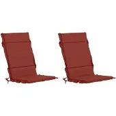 vidaXL Kussen voor stoel met hoge rug GEMERT 2 st 100% Polyester Rood