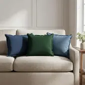 vidaXL Kussensloop 2 st HOUTEN Donkergroen 30 x 50 cm Faux Linnen