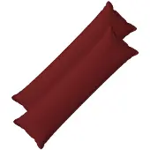 vidaXL Kussen met kussen HOUTEN 2 st Wijnrood Faux Linnen